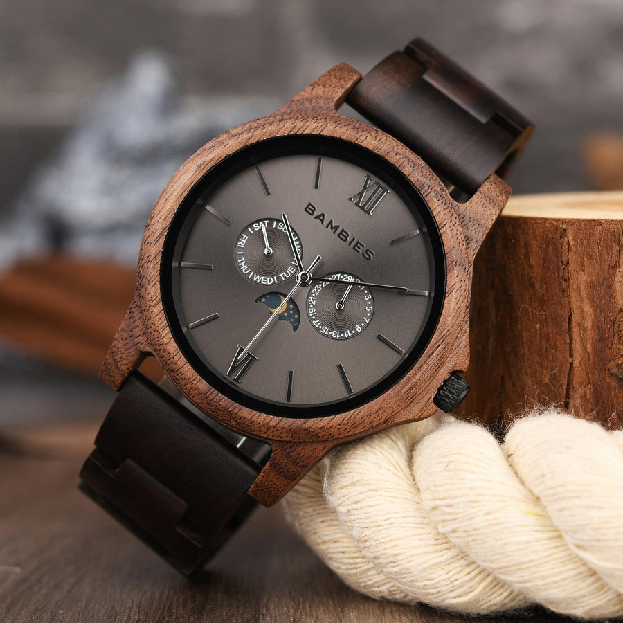Elwood Wooden Watch For Men - Bambies