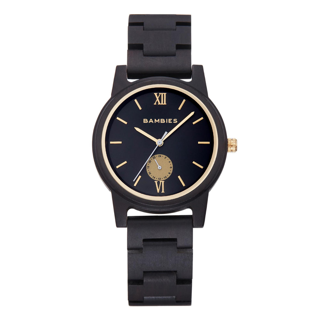 Eclipse Noir - Men's Black Wooden Watch | Bambies