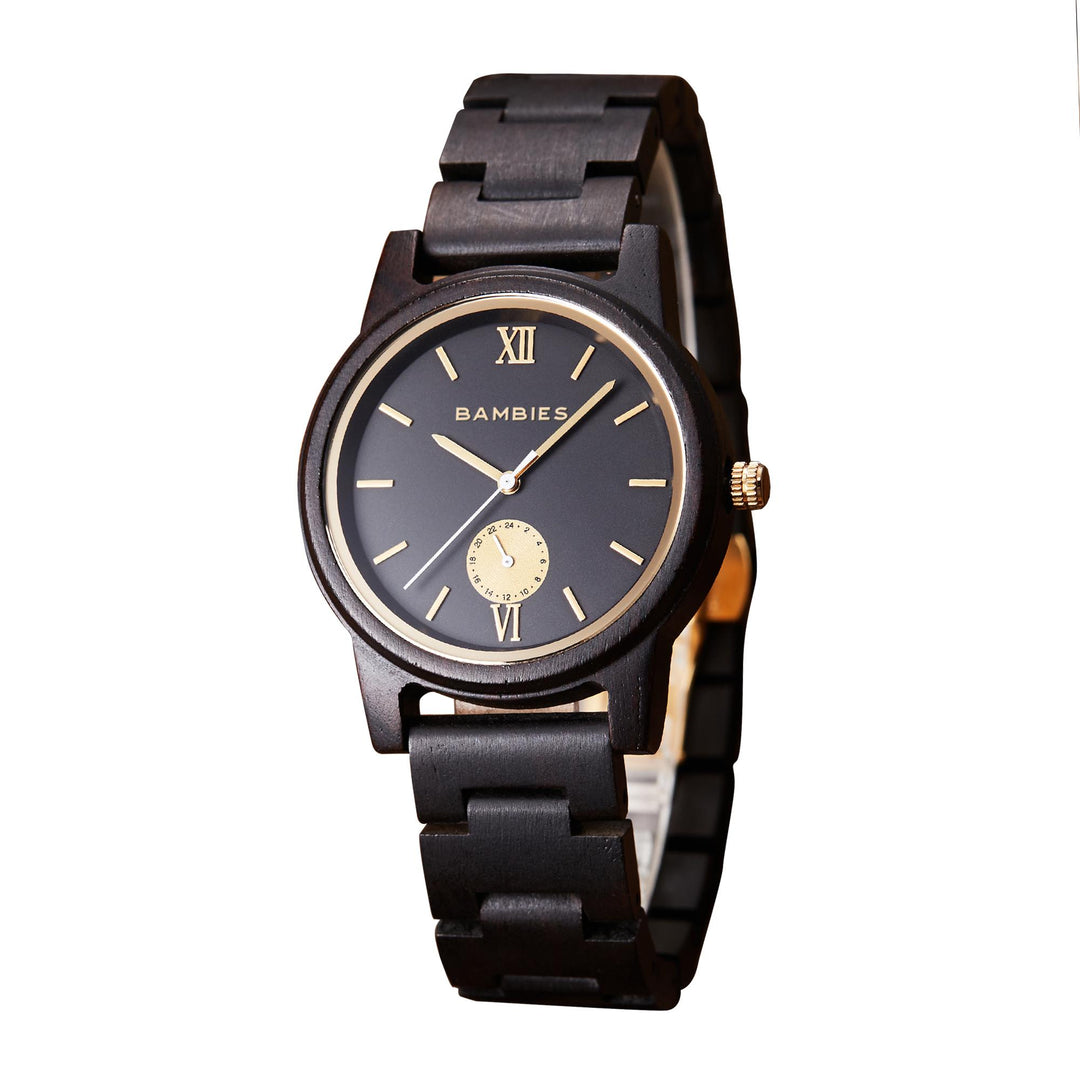 Eclipse Noir - Men's Black Wooden Watch | Bambies