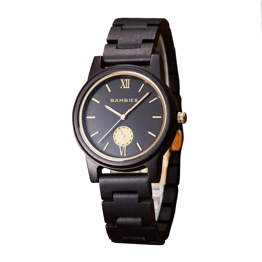 Eclipse Noir - Men's Black Wooden Watch | Bambies